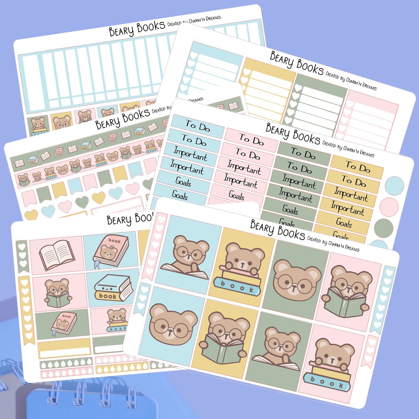 Beary Books Premium Planner Sticker Kit