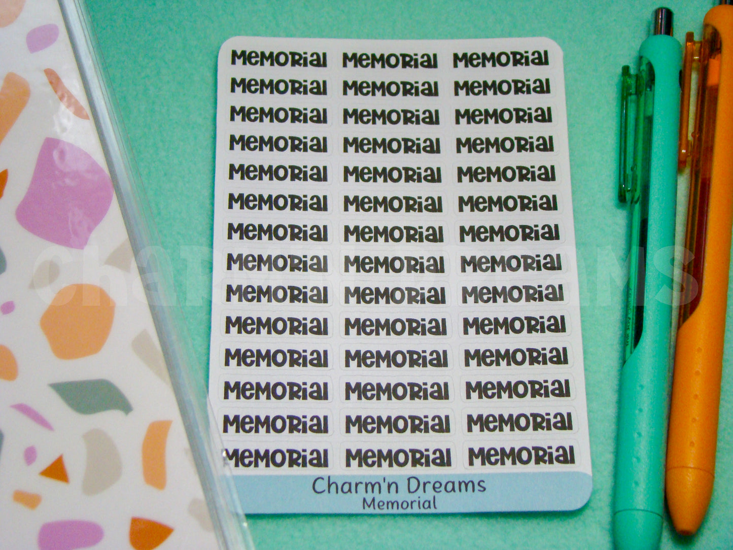 Memorial Functional Planner Stickers