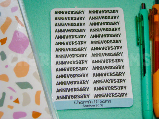Anniversary Functional Planner Stickers