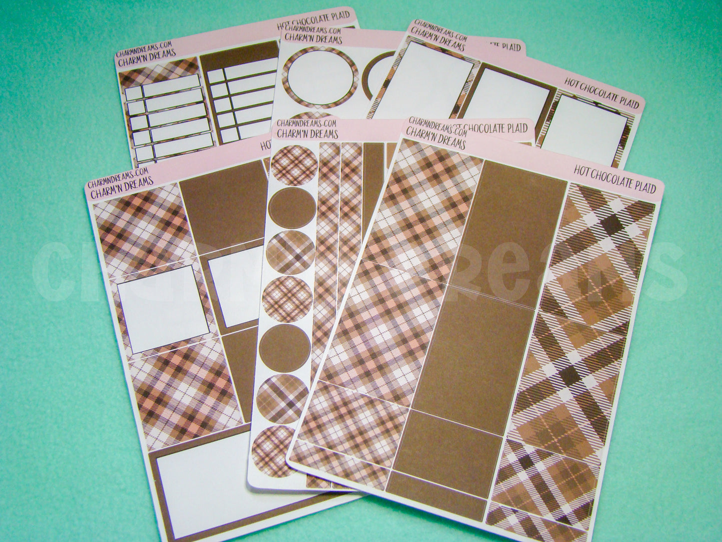 Hot Cocoa Plaid Planner Sticker Kit