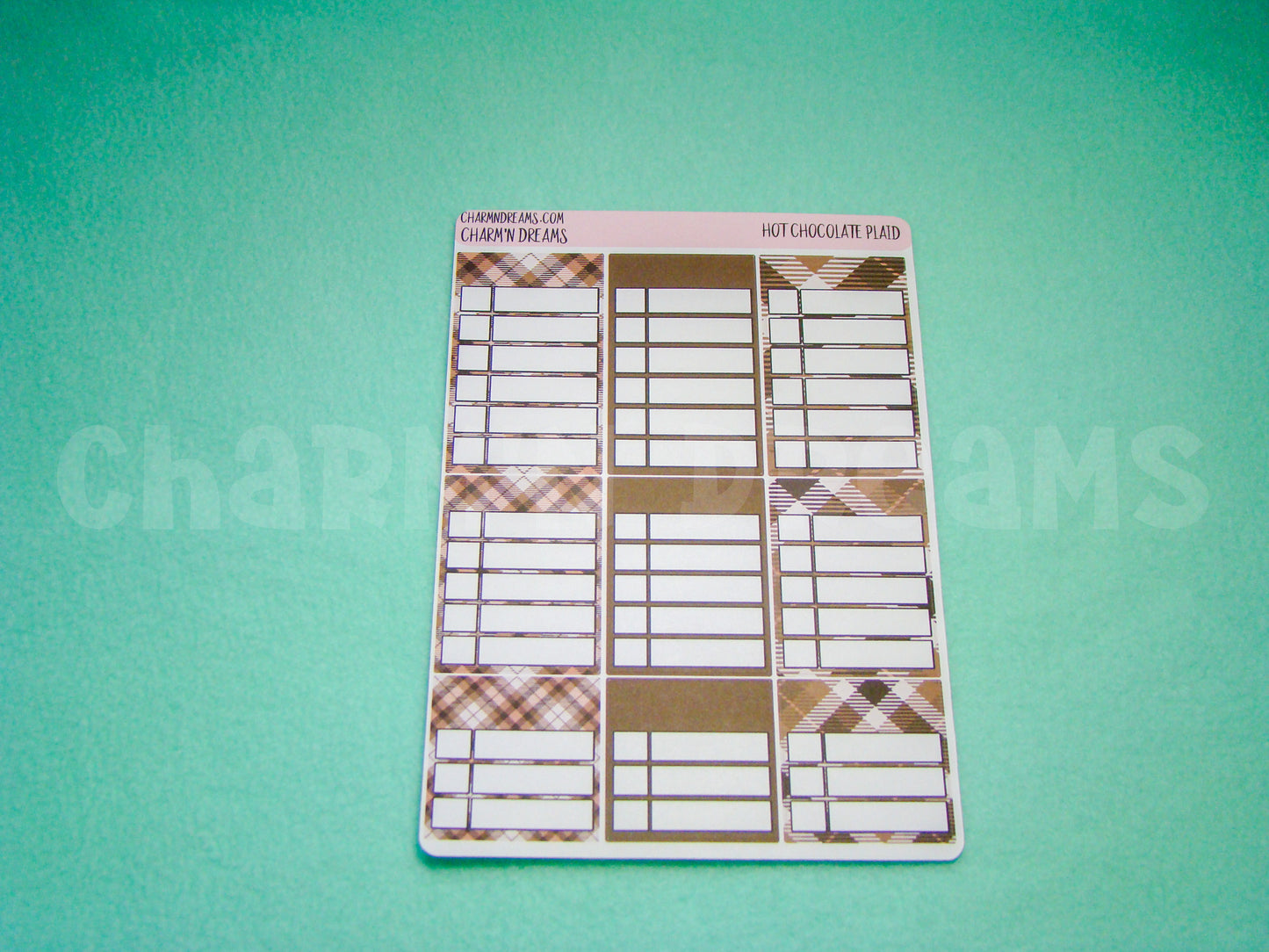 Hot Cocoa Plaid Planner Sticker Kit