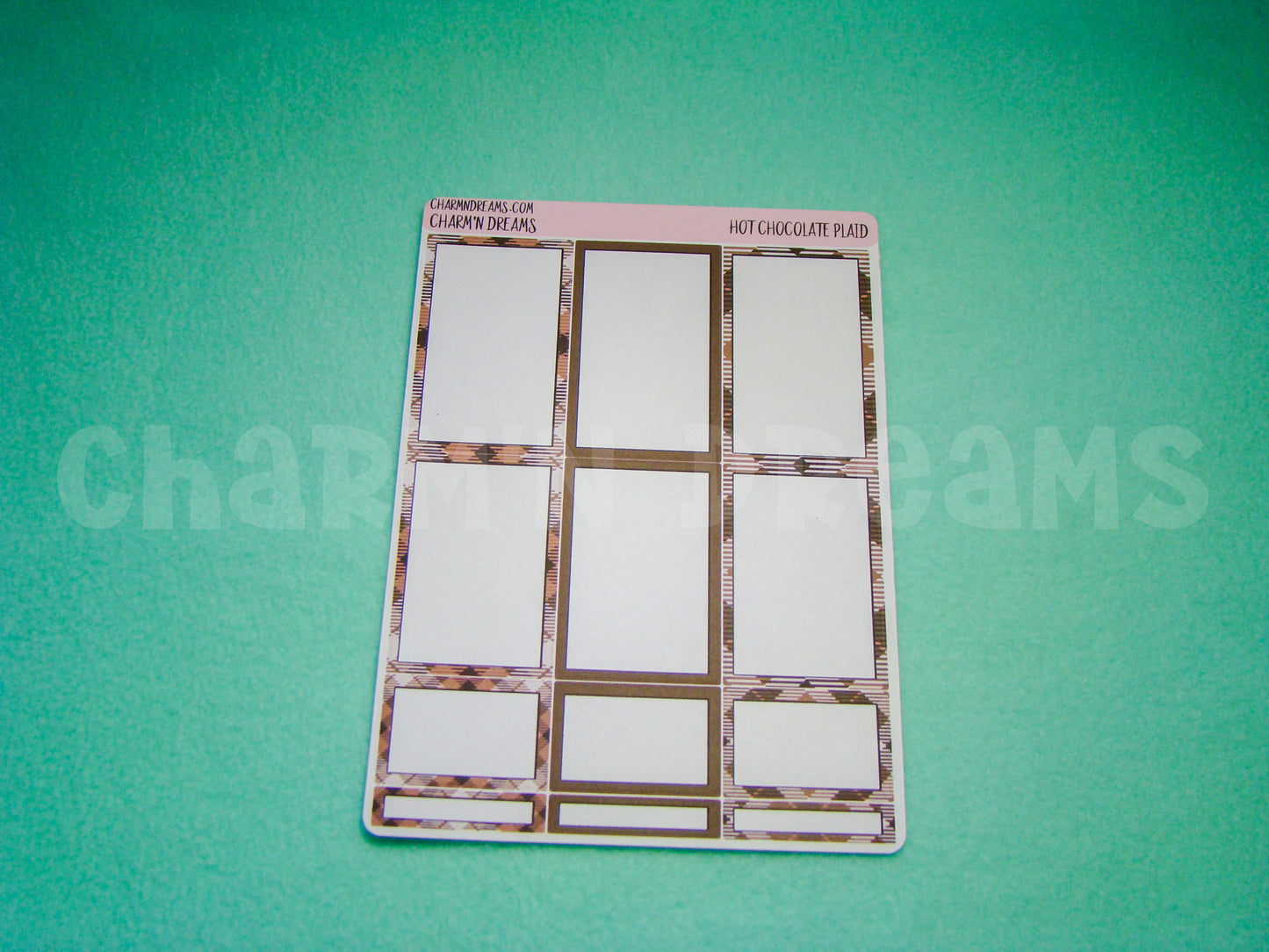 Hot Cocoa Plaid Planner Sticker Kit
