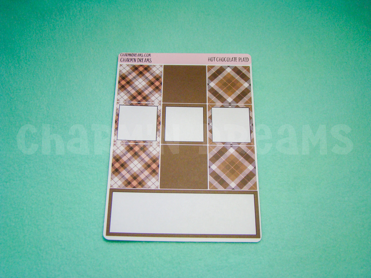 Hot Cocoa Plaid Planner Sticker Kit