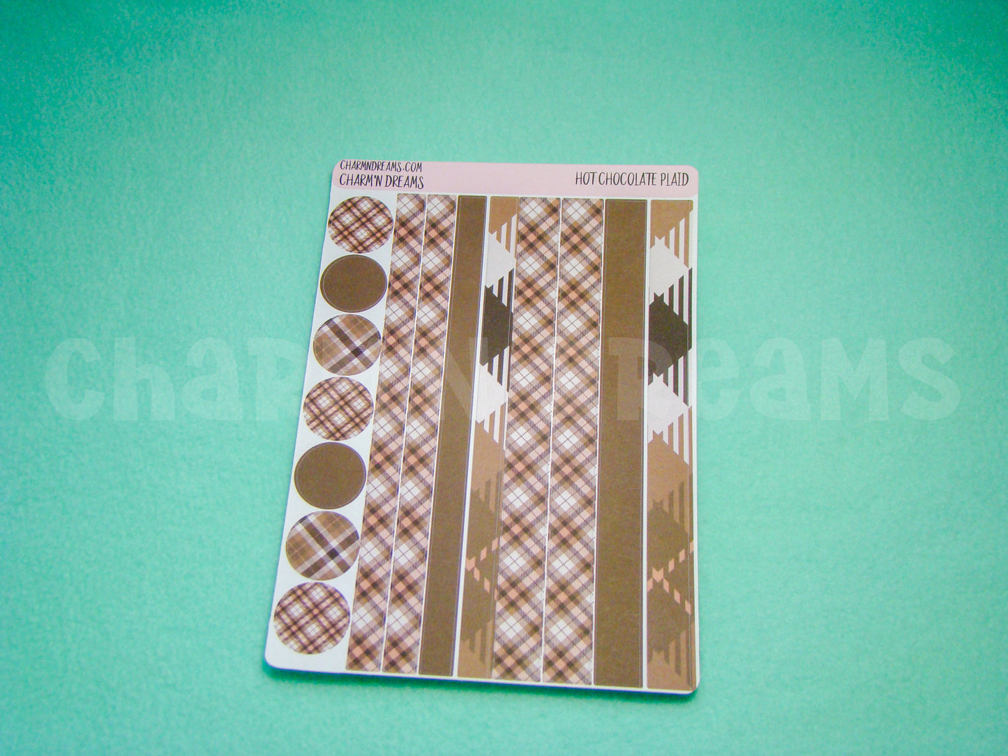 Hot Cocoa Plaid Planner Sticker Kit