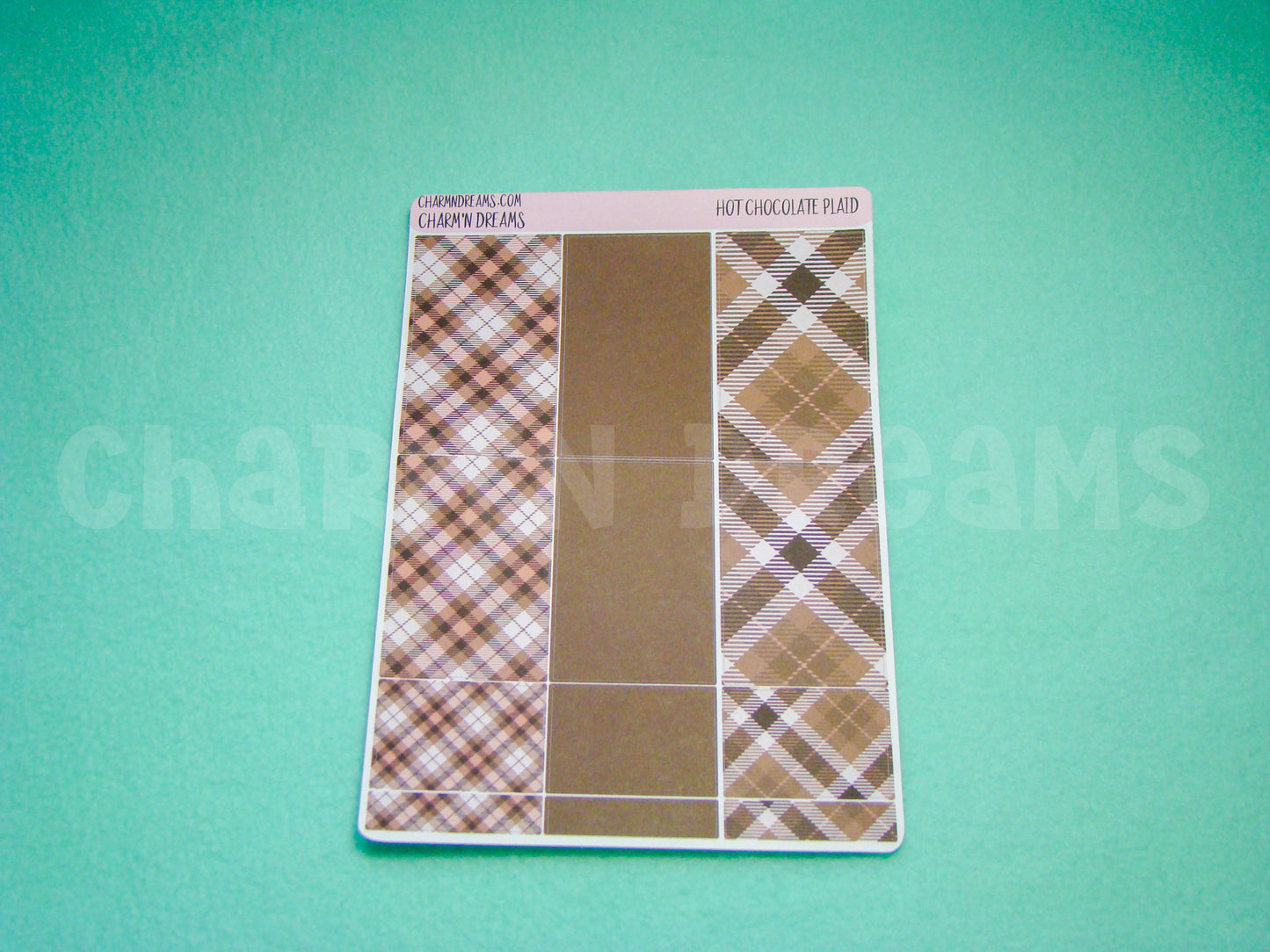 Hot Cocoa Plaid Planner Sticker Kit