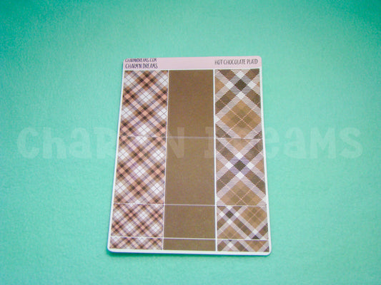 Hot Cocoa Plaid Planner Sticker Kit