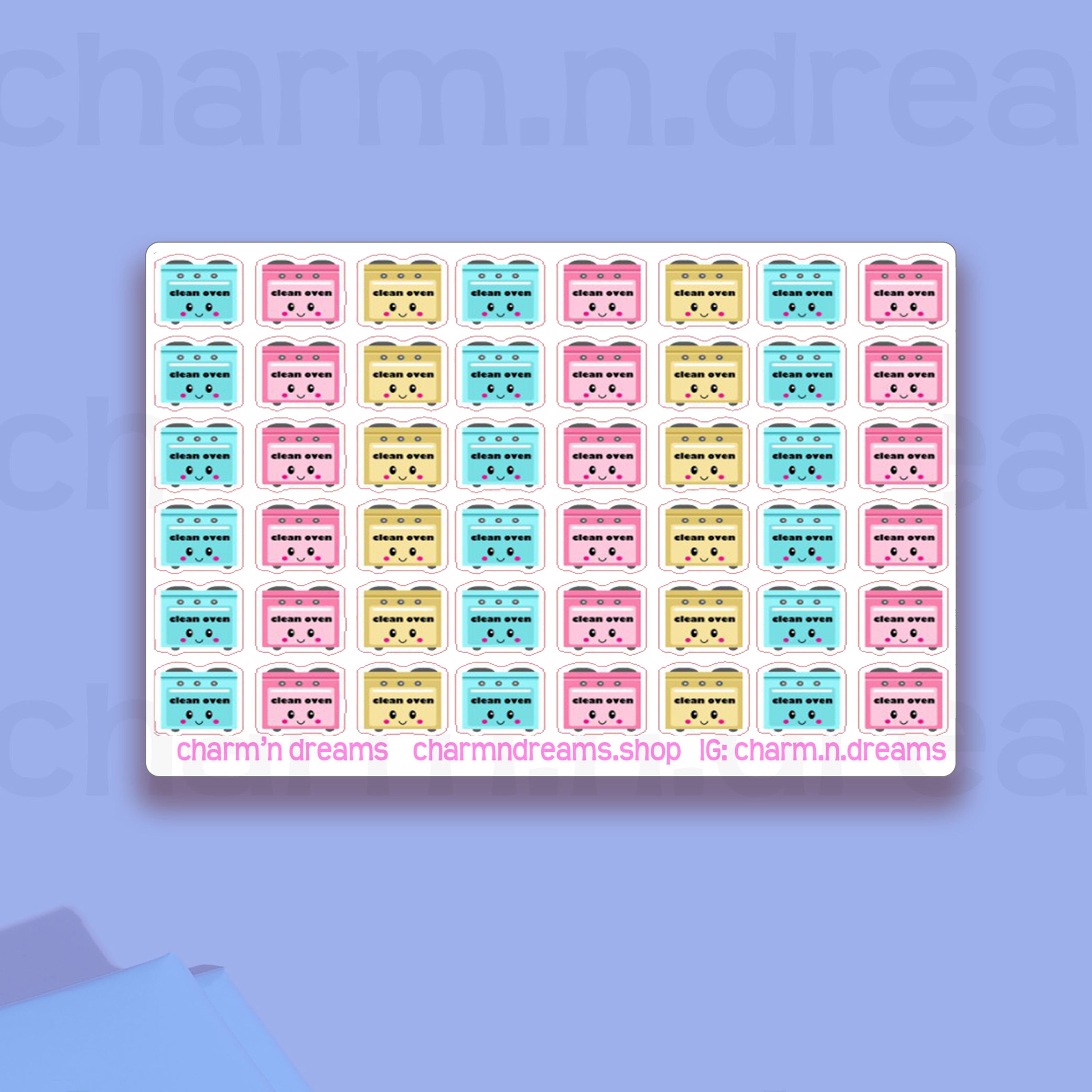 Clean Oven Icon Planner Stickers – Charm'n Dreams