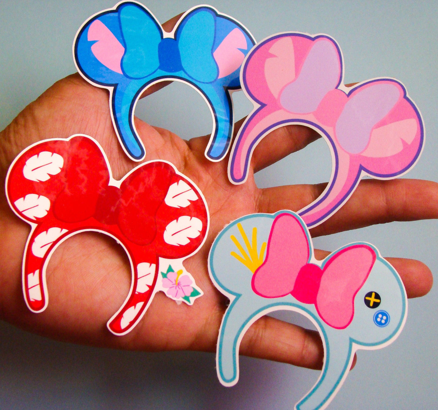 Stitch and Friends Weatherproof Glossy stickers- Stitch, Angel, Scrump, Lilo Waterproof Stickers - theBEARaccessories