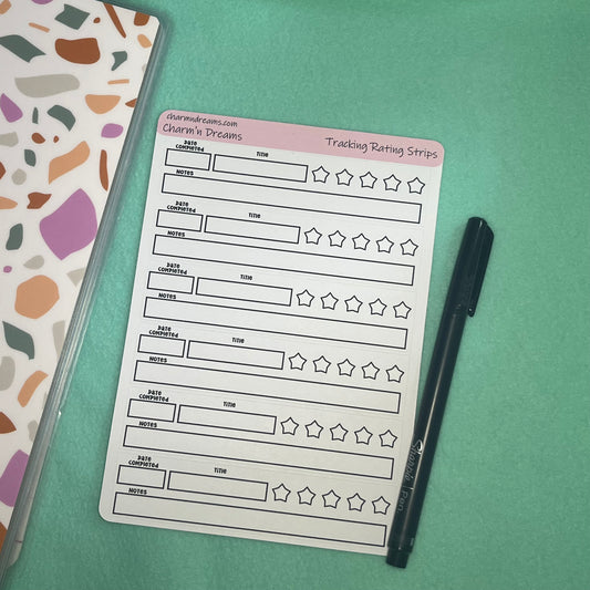 Strips Star Rating Tracking Planner Stickers
