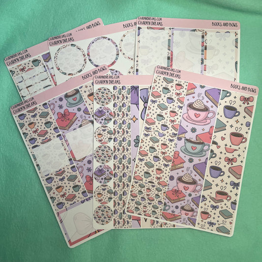 Books and Bows Planner Sticker Kit