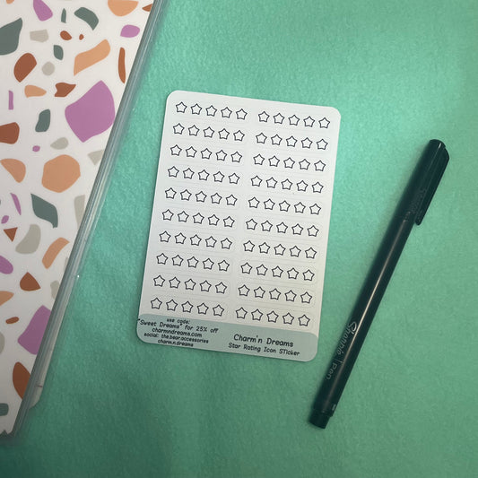 Star Rating Tracking Planner Stickers