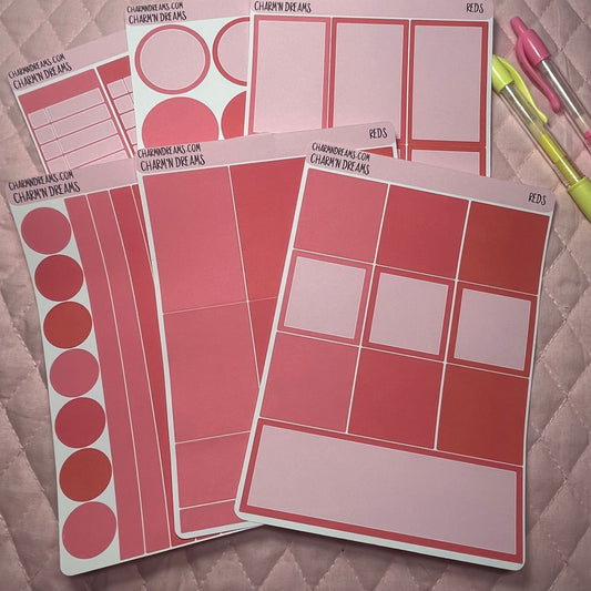 Red Planner Sticker Kit