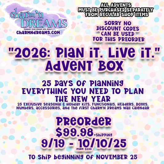 2025 Advent box -Plan it Live it -Sorry No Discounts Can be Applied