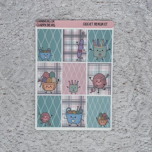 Crochet Premium Planner Sticker Kit
