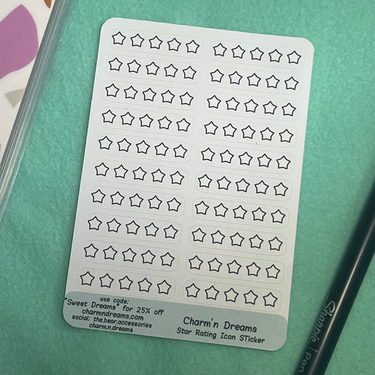 Star Rating Tracking Planner Stickers