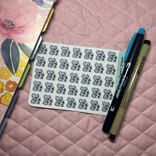 Koala Water Plants Icon Planner Stickers