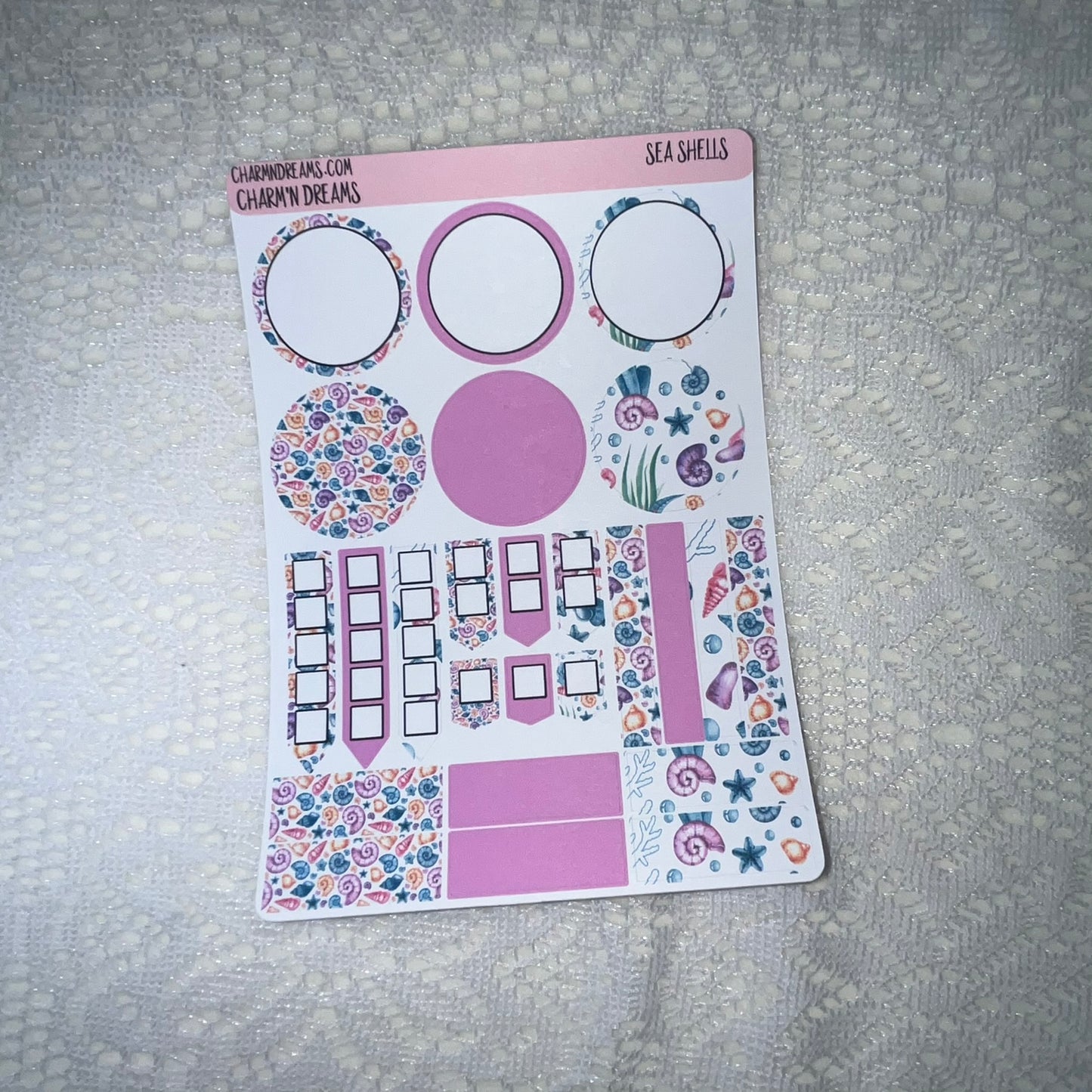 Sea Shells Planner Sticker Kit