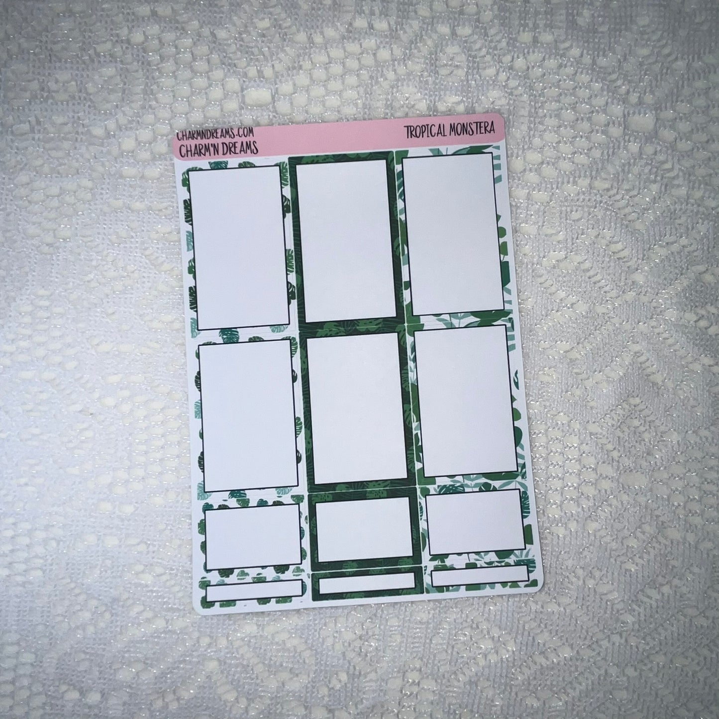 Tropical Monstera Planner Sticker Kit
