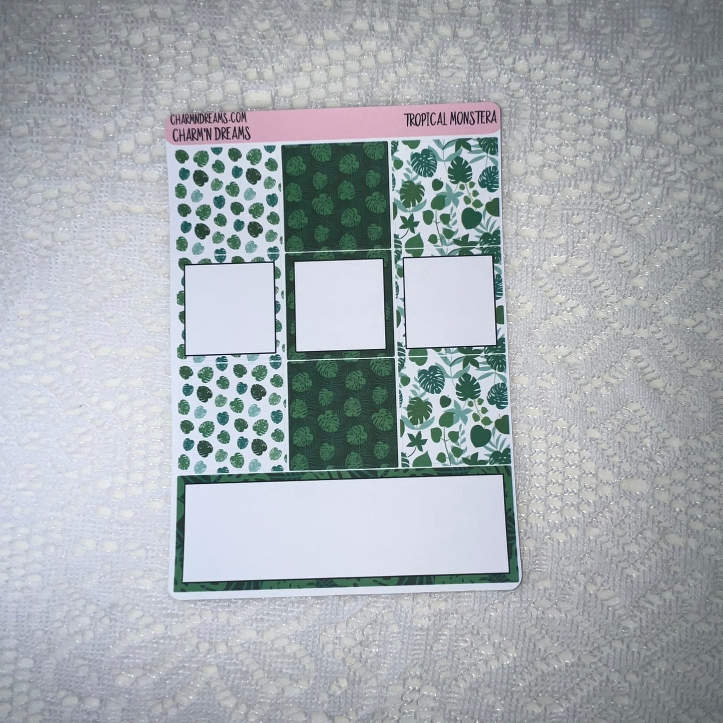 Tropical Monstera Planner Sticker Kit
