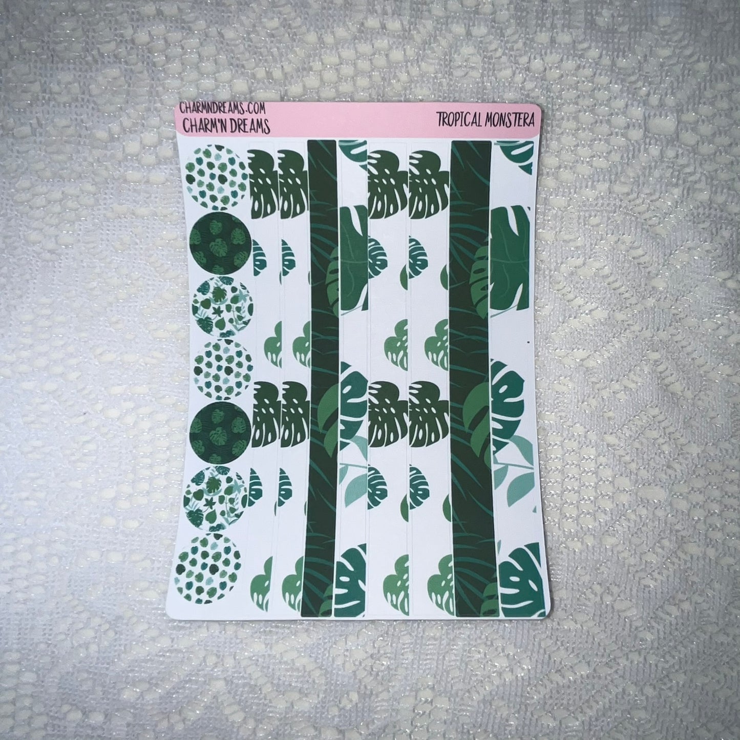 Tropical Monstera Planner Sticker Kit