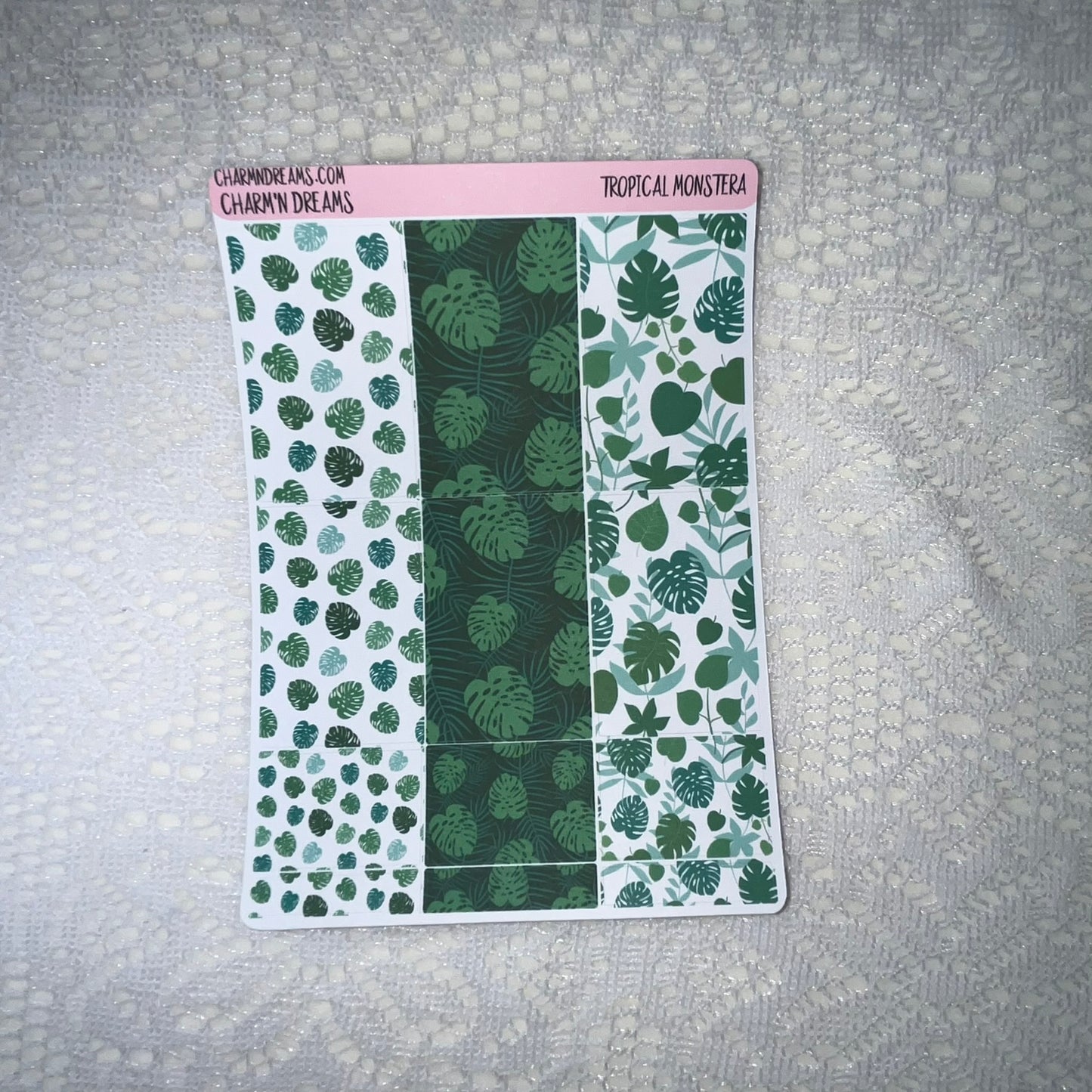 Tropical Monstera Planner Sticker Kit