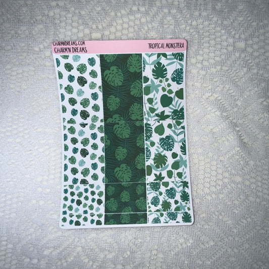 Tropical Monstera Planner Sticker Kit