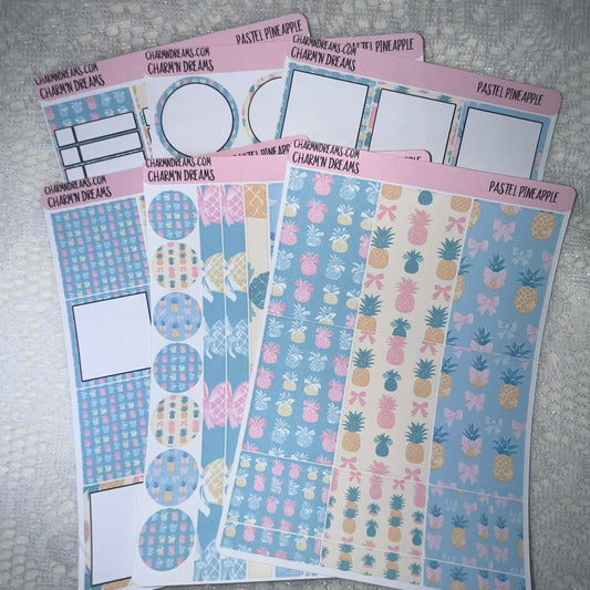 Pastel Pineapple Planner Sticker Kit