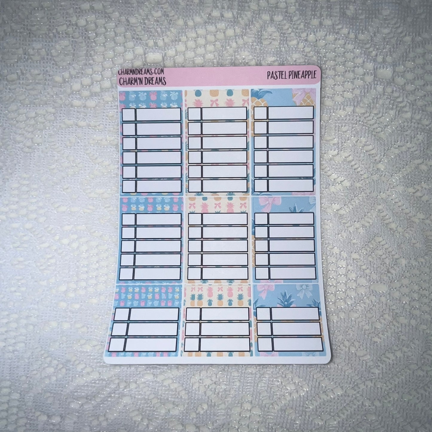 Pastel Pineapple Planner Sticker Kit