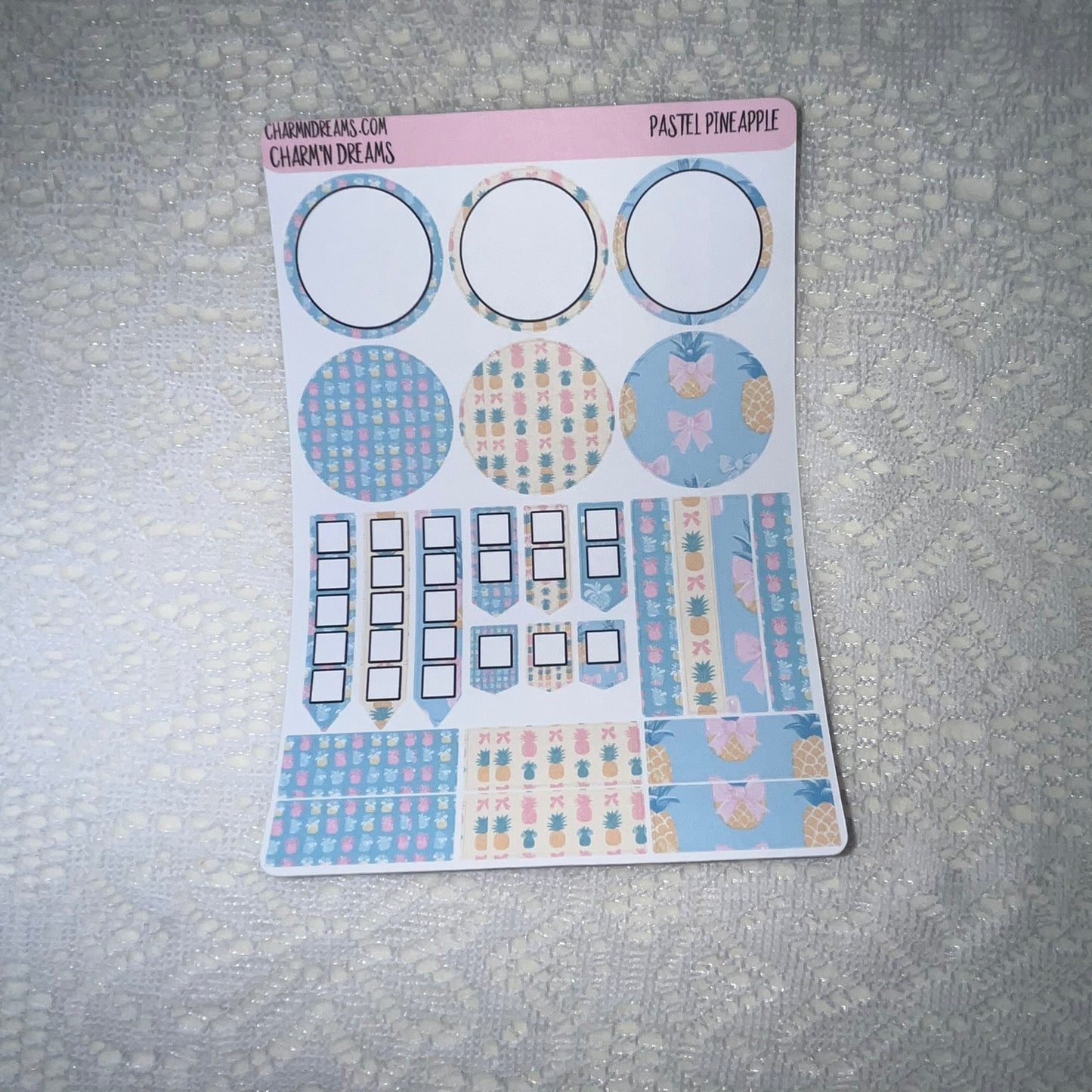 Pastel Pineapple Planner Sticker Kit