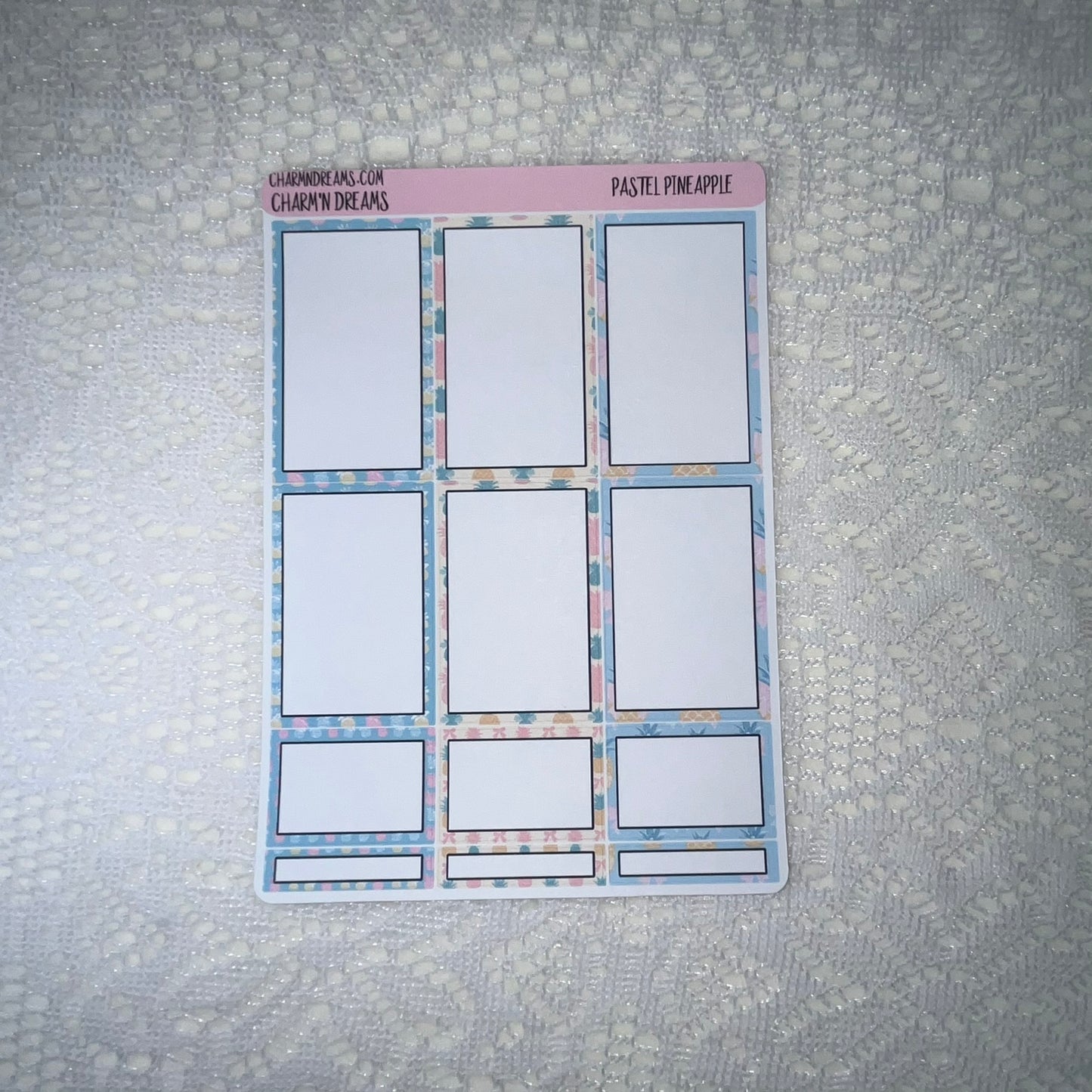 Pastel Pineapple Planner Sticker Kit