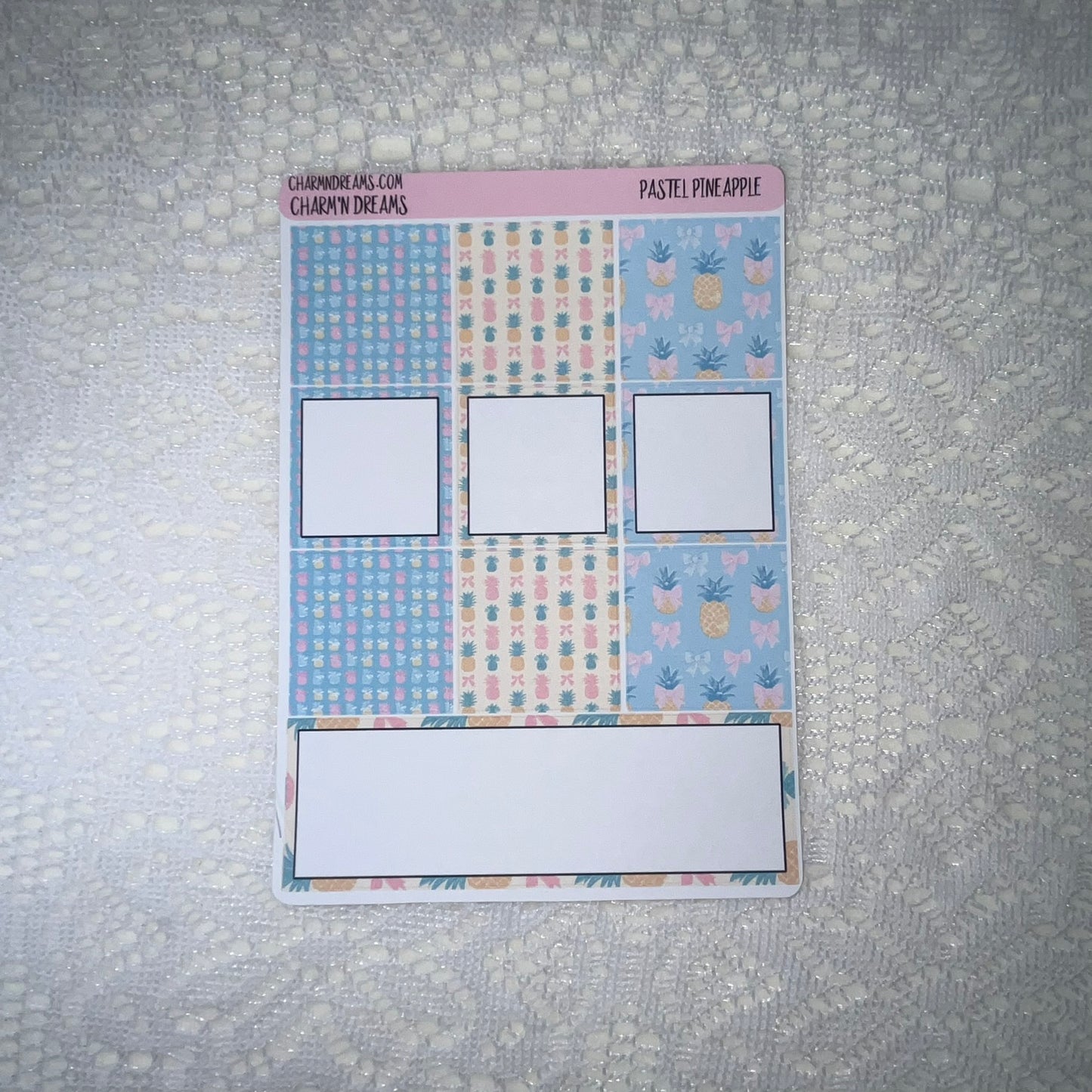 Pastel Pineapple Planner Sticker Kit