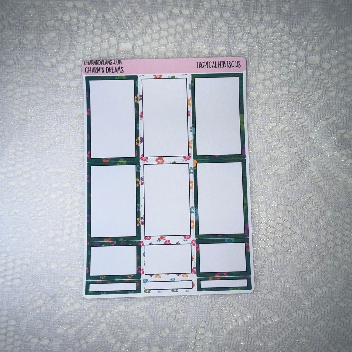 Tropical Hibiscus Planner Sticker Kit