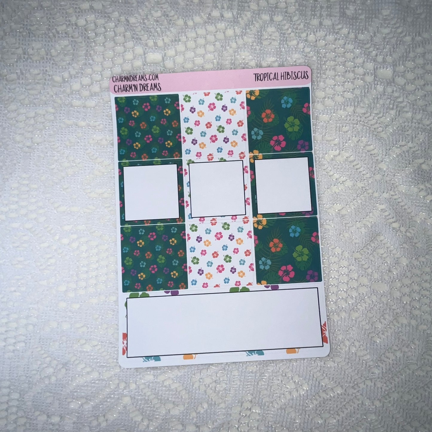 Tropical Hibiscus Planner Sticker Kit