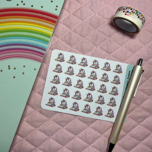 Rainbow Unicorn Baking Planner Stickers