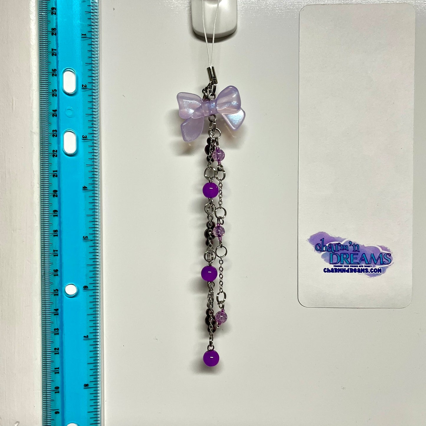 Iridescent Lavender Bow Planner Charm