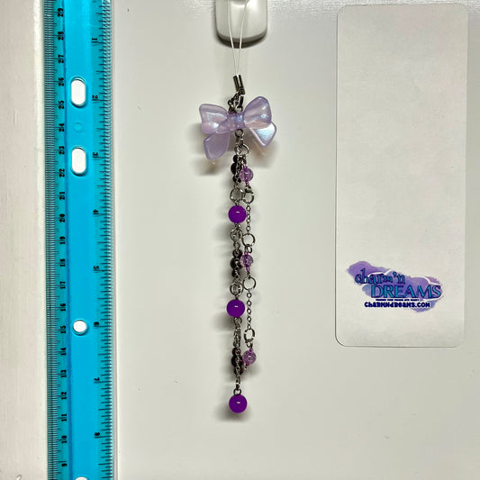 Iridescent Lavender Bow Planner Charm