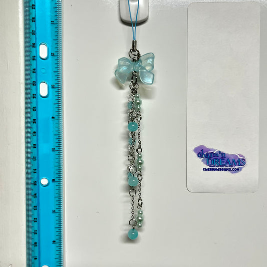 Iridescent Blue Bow Planner Charm