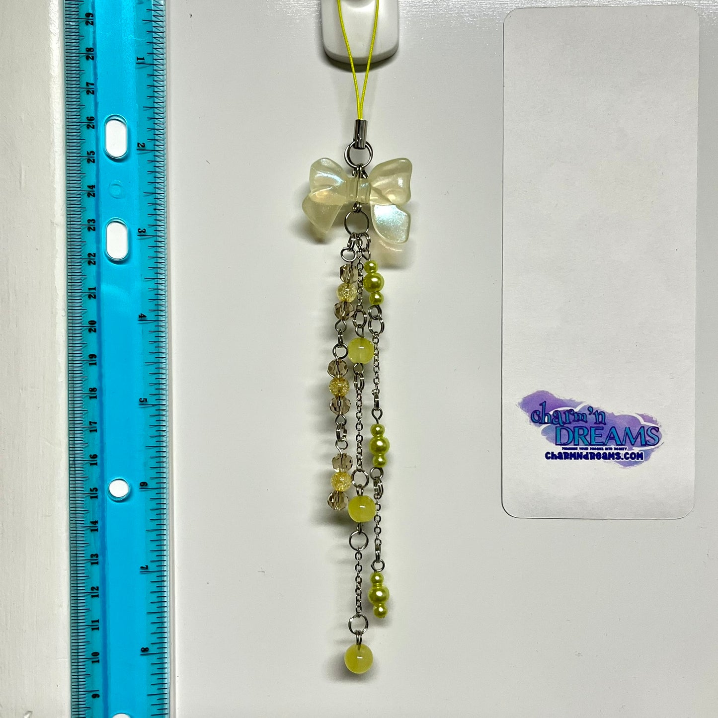 Iridescent Canary Bow Planner Charm