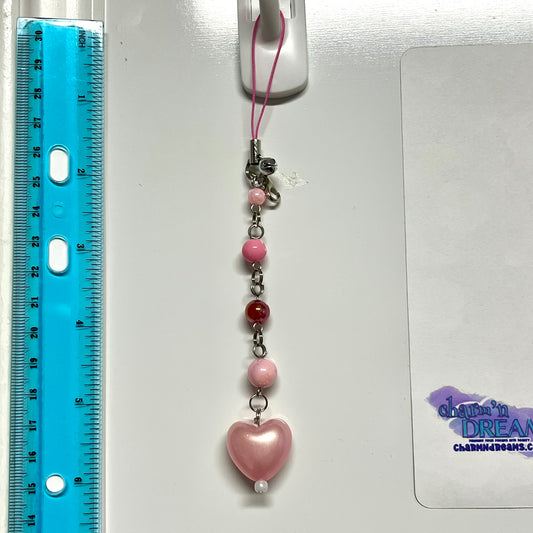 Pink Puffy Heart Planner Charm