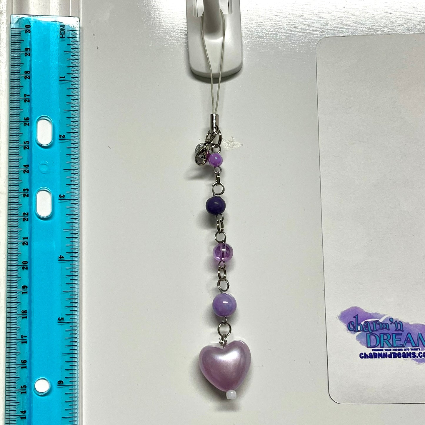 Lavender Puffy Heart Planner Charm