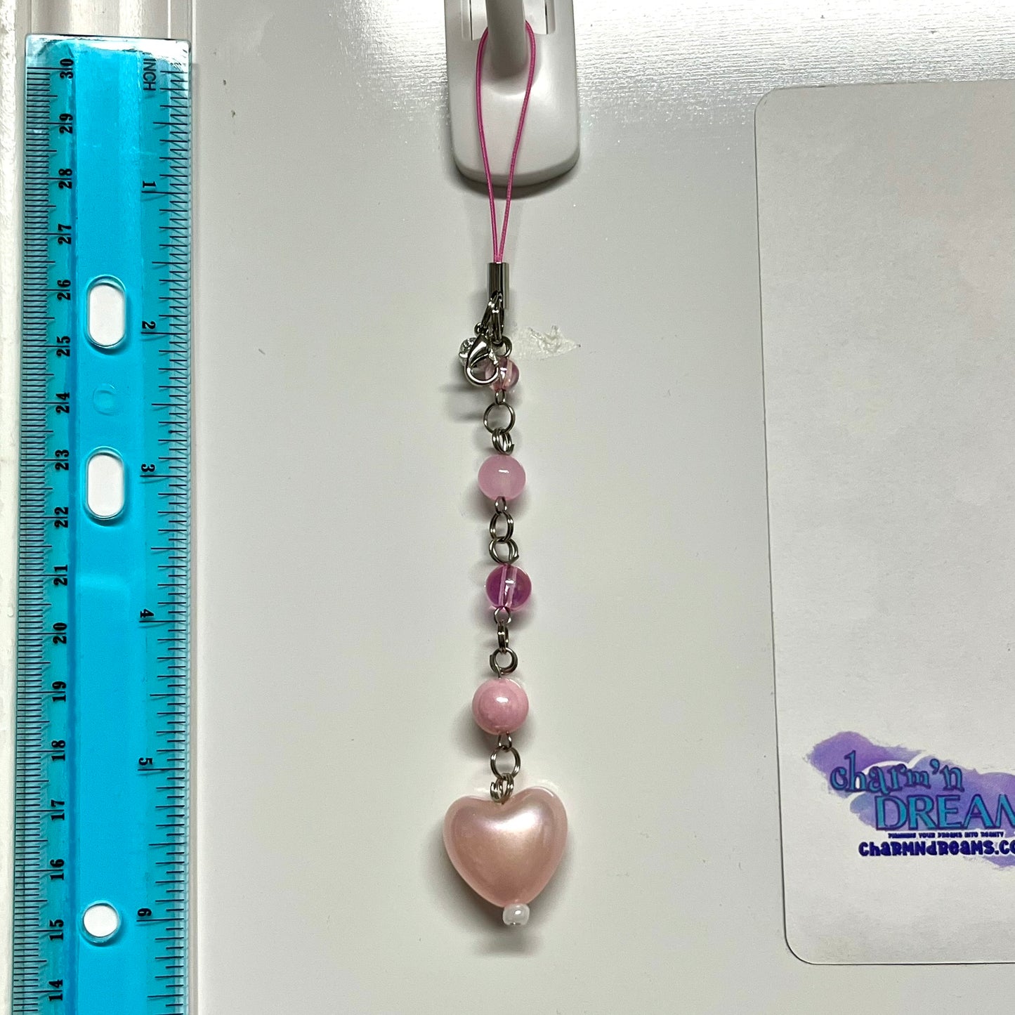 Light Pink Puffy Heart Planner Charm