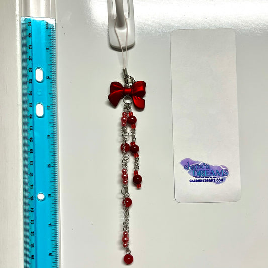 Satin Red Bow Planner Charm