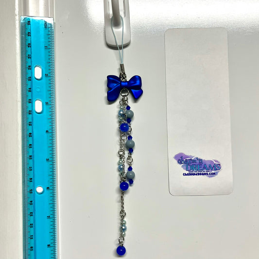 Satin Blue Bow Planner Charm