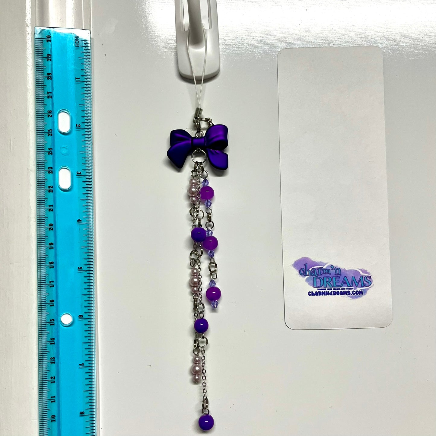 Satin Purple Bow Planner Charm