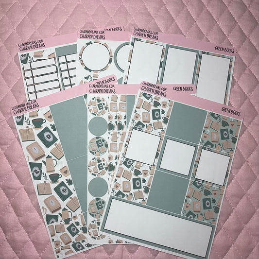 Green Books Planner Sticker Kit