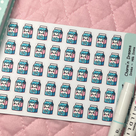 Drinks Milk Icon Planner Stickers