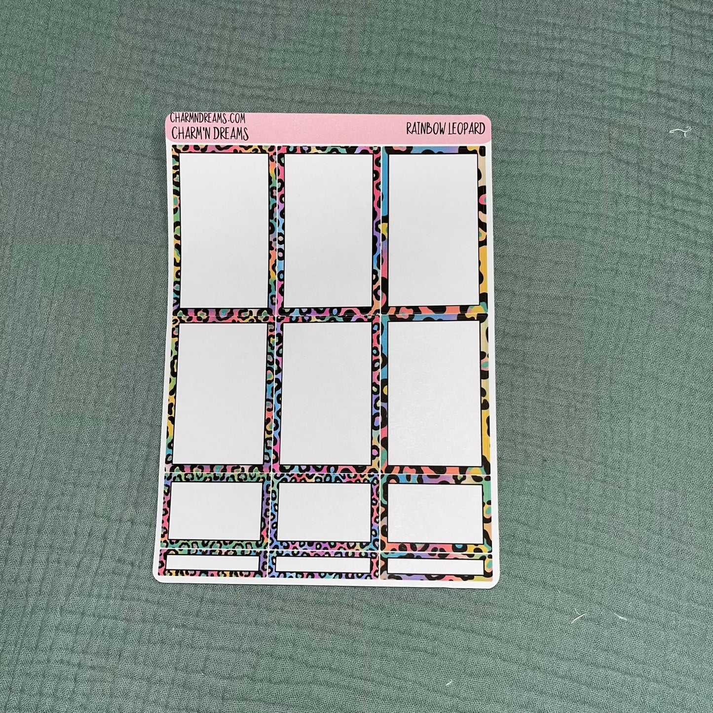 Rainbow Leopard Planner Sticker Kit