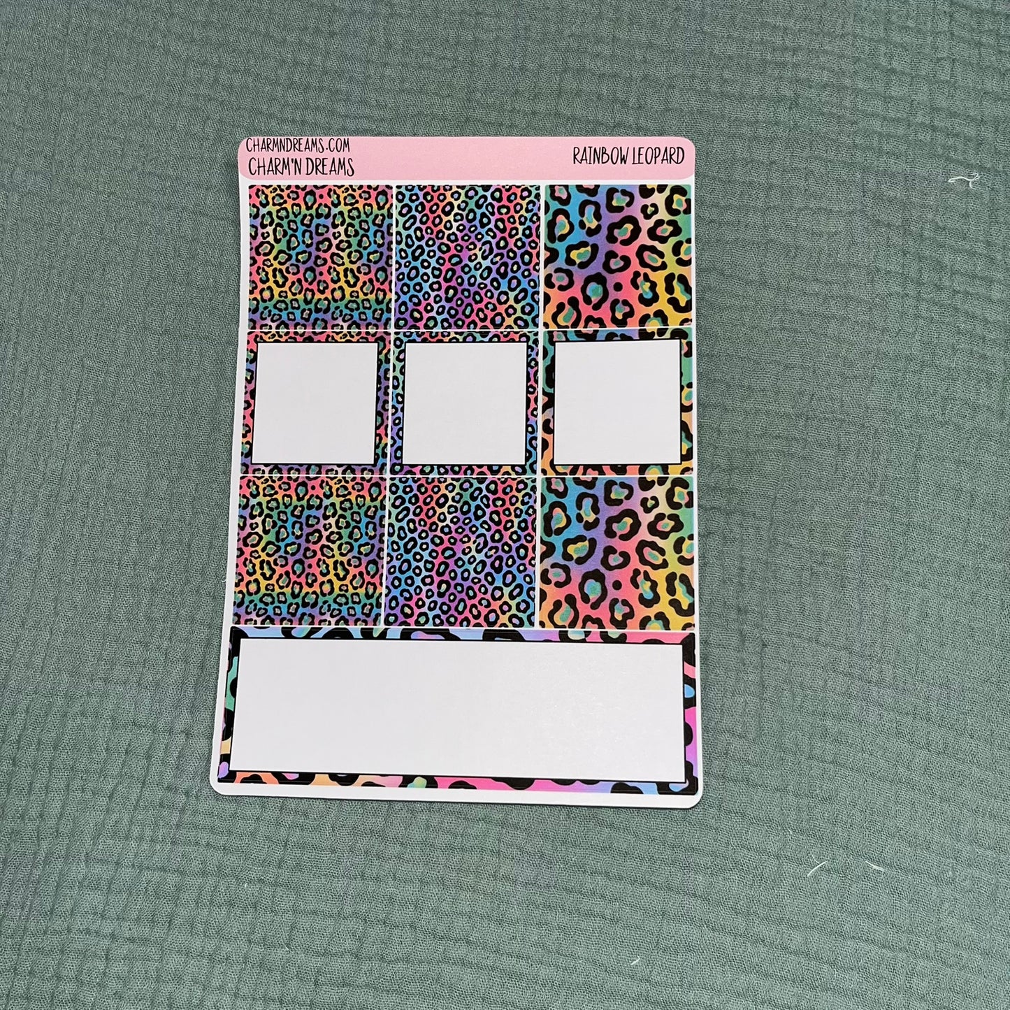Rainbow Leopard Planner Sticker Kit