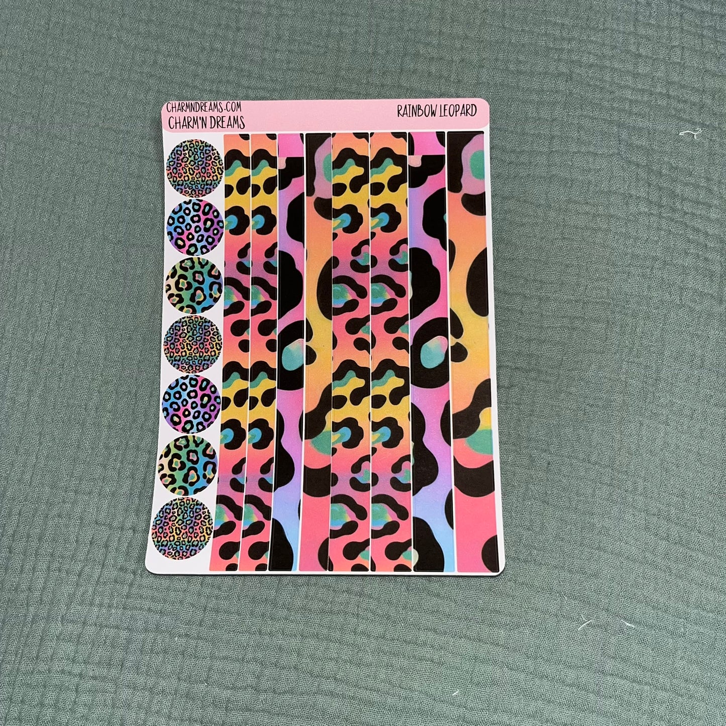 Rainbow Leopard Planner Sticker Kit