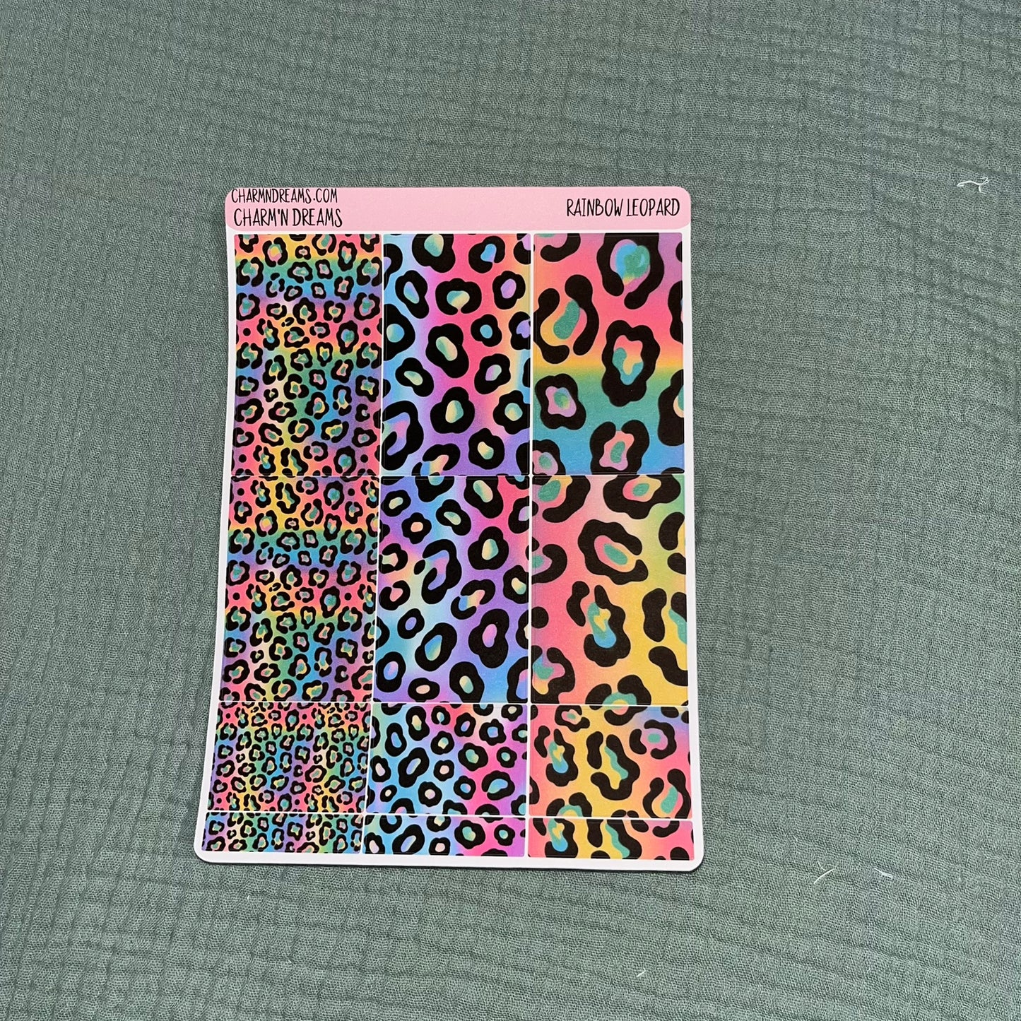Rainbow Leopard Planner Sticker Kit